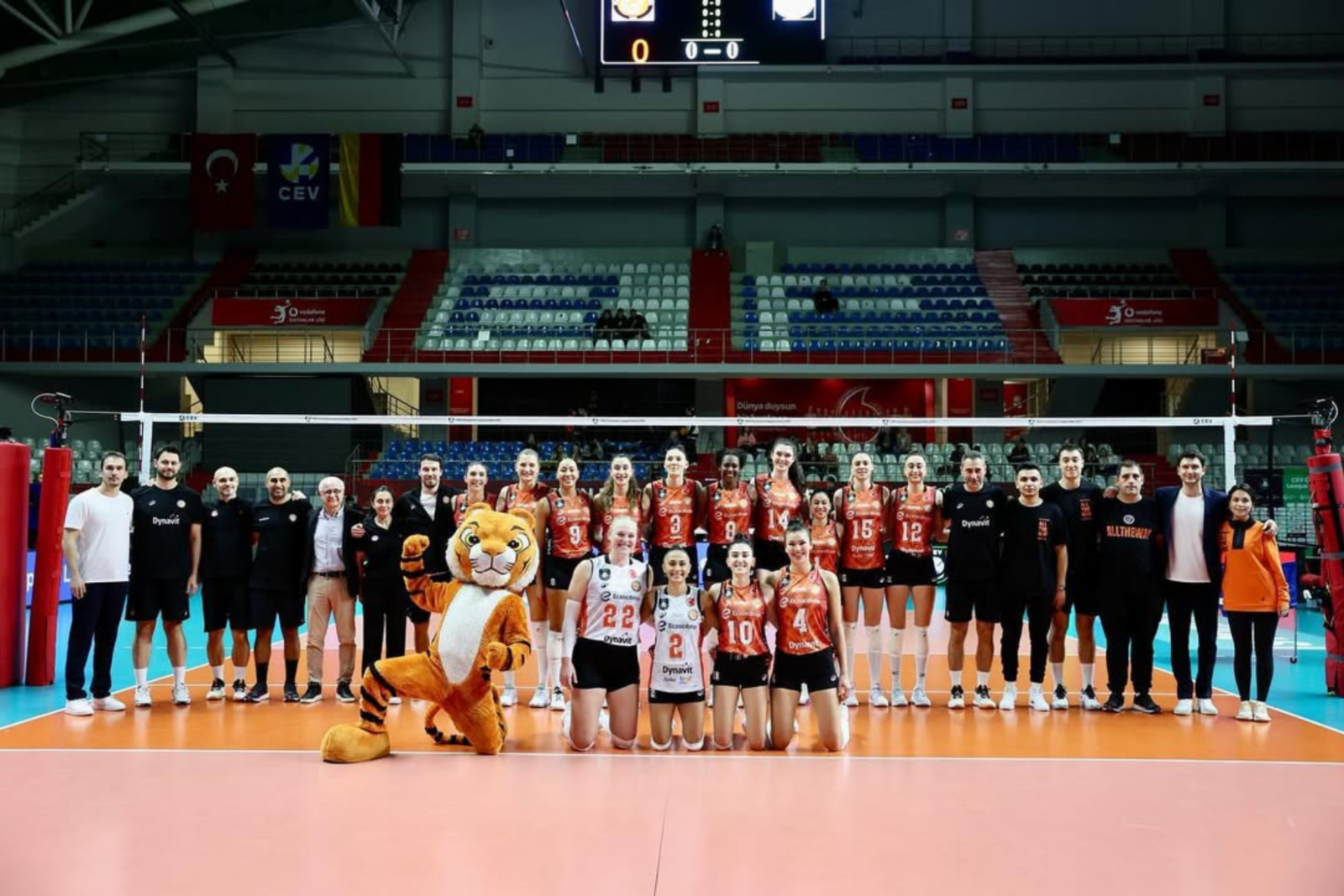 Ferhat Akbas and Eczacibasi Dynavit celebrating a victory over Levallois Paris Saint Cloud, Istanbul, Türkiye, Dec. 10, 2024. (Photo via Instagram / @ferhatakbas12)