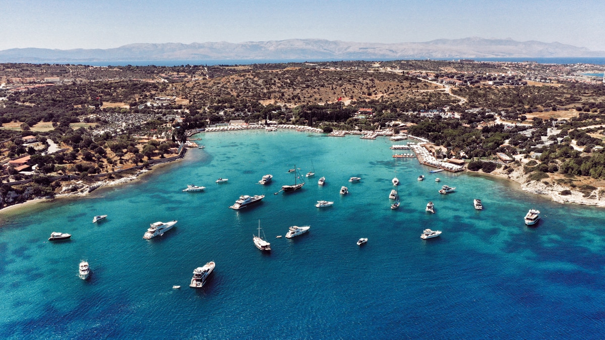 Aerial photo of Ayayorgi Bay. (Photo via X)