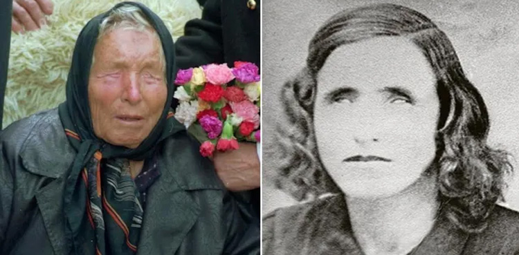 A rare black-and-white image of Baba Vanga in her younger years, before becoming widely known as the blind mystic of Bulgaria. (Photo via YouTube)