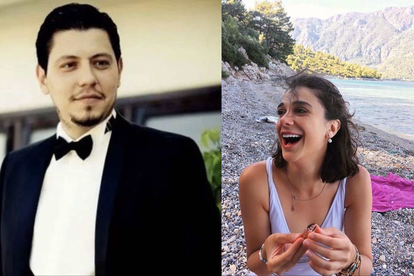 A collage of Pinar Gultekin and her murderer, Cemal Metin Avci, Türkiye, published on Feb. 3, 2025. (Türkiye Daily Photo)