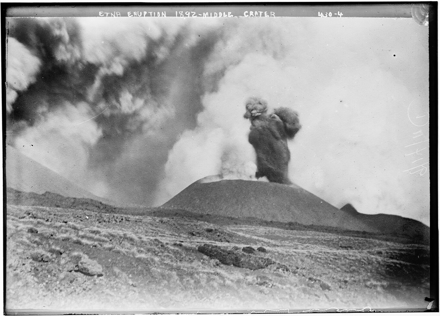 Eruption of Mount Etna's middle crater in Italy, 1892. (Photo via Bain News Service; George Grantham Bain Collection)