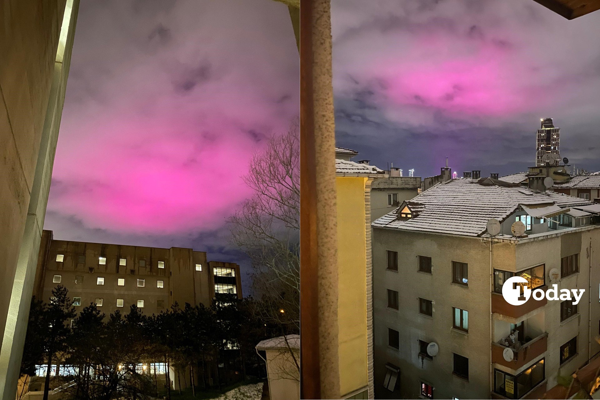 Mystery of Istanbul’s pink clouds solved: Galatasaray’s artificial lighting