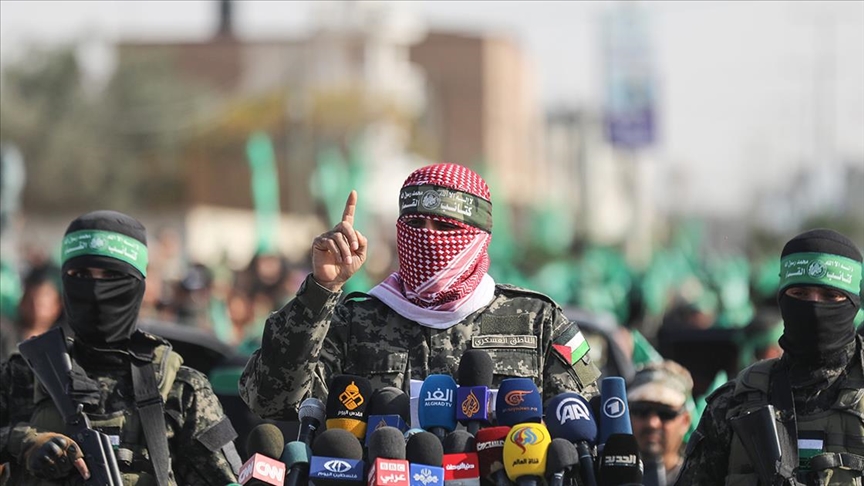 Abu Ubaida, the spokesperson for Hamas' armed wing, the Al-Qassam Brigades (AA Photo)