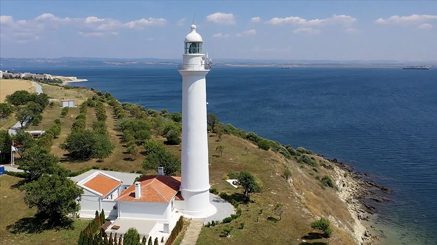 Kerempe Lighthouse, a historic beacon guiding the shores of Cide, Kastamonu, since 1884, April 10, 2024. (AA Photo)