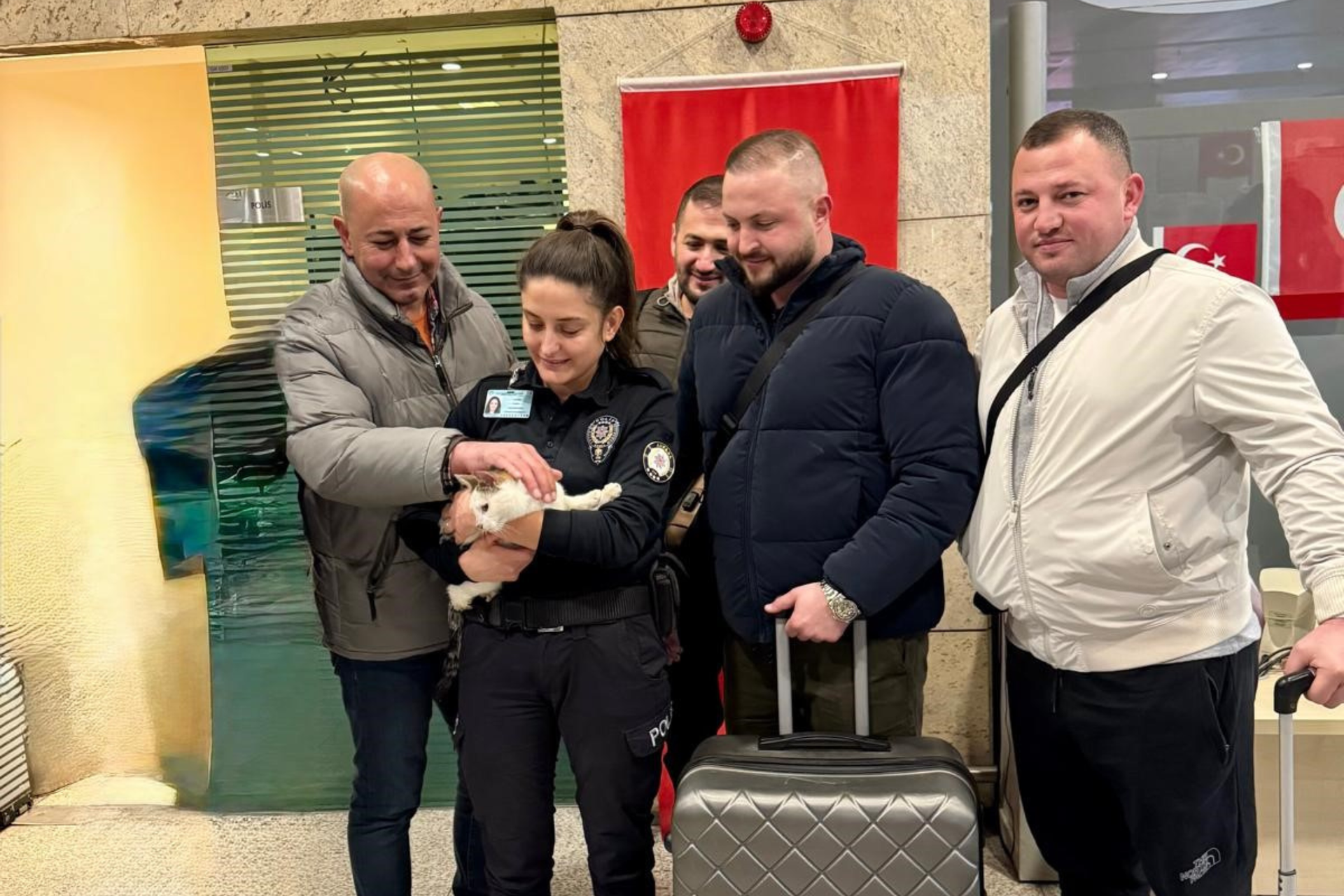 Cat locked inside car, left at Ankara airport gets rescued by police