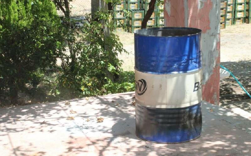 The burned metal barrel where Pinar Gultekin’s body was found, Türkiye, published on Feb. 3, 2025. (Türkiye Daily Photo)