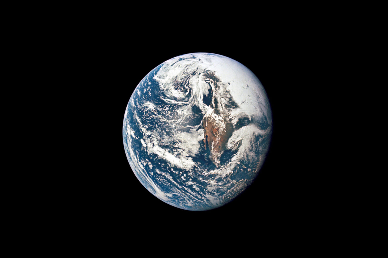 This May 18, 1969, photo provided by NASA shows Earth from 36,000 nautical miles away, photographed from the Apollo 10 spacecraft during its trans-lunar journey to the moon. (Photo via NASA)
