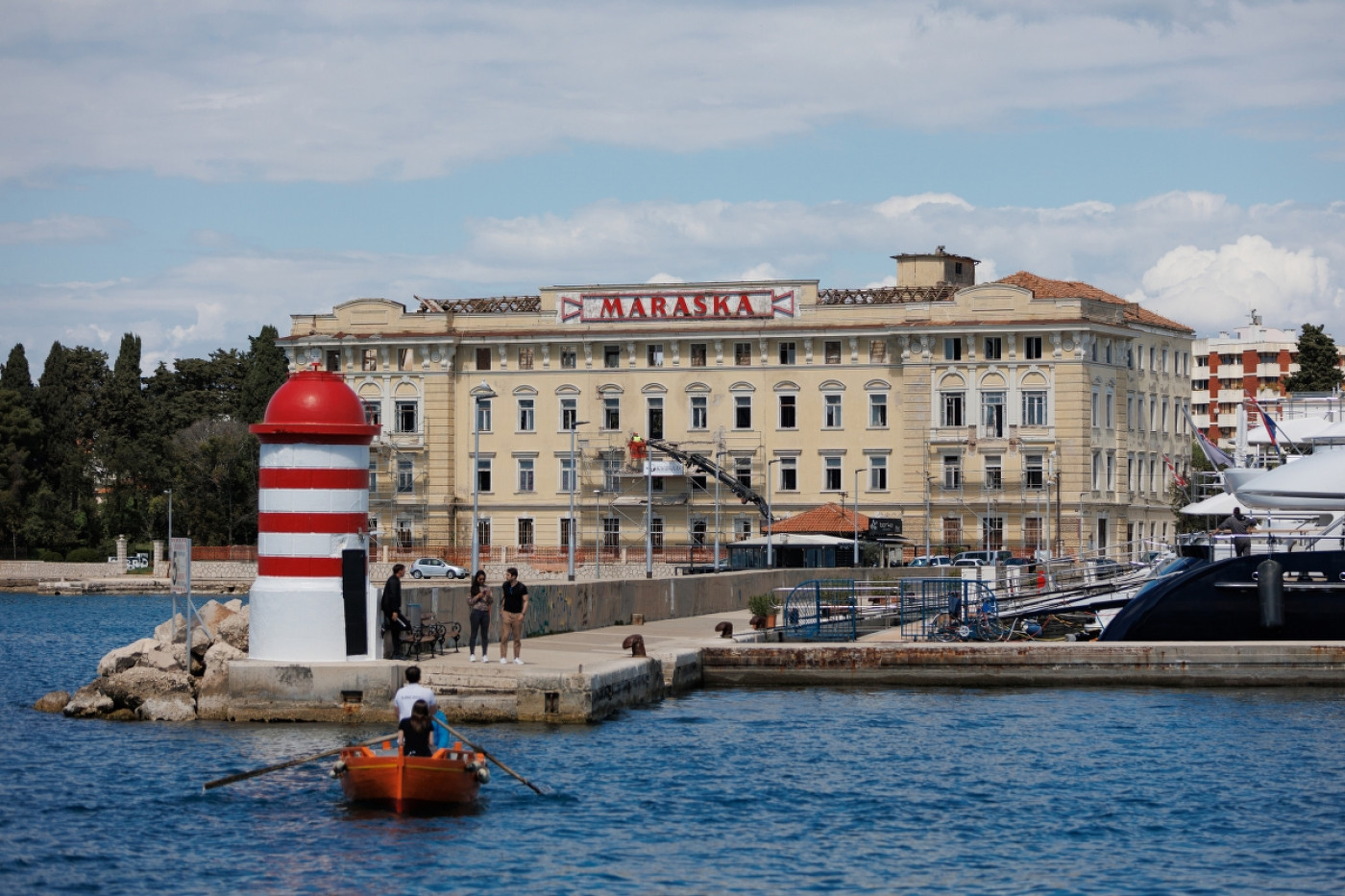 Exterior view of the historic Maraska building, which is being redeveloped into Zadar’s first five-star hotel, accessed on March 22, 2025. (Photo via zadar.travel)