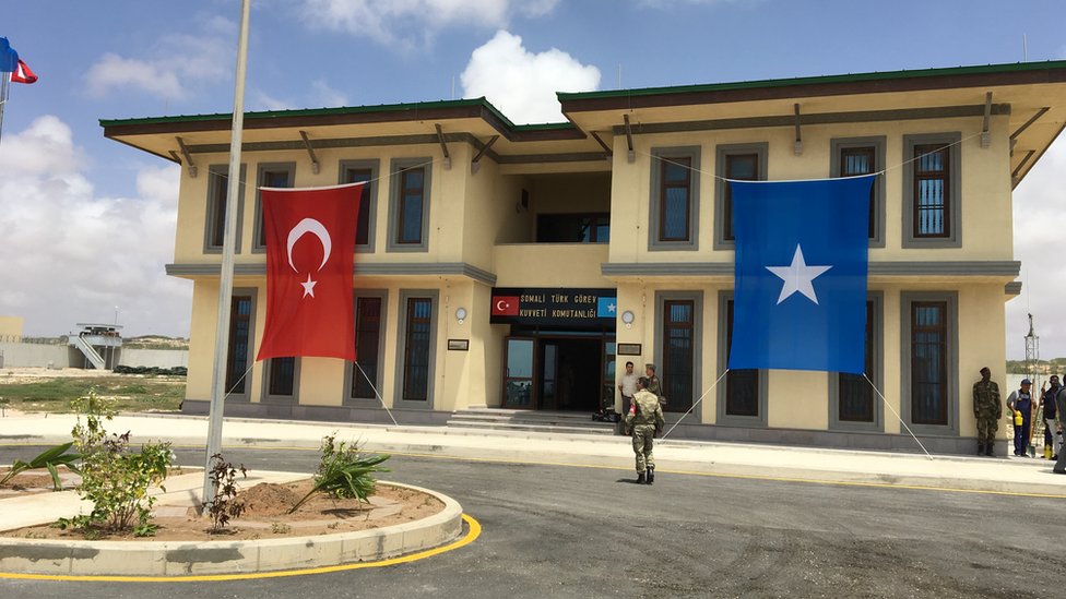 Türkiye's military training mission in Somalia, known as TURKSOM. (Photo via Mohamud Abdisamad/BBC)
