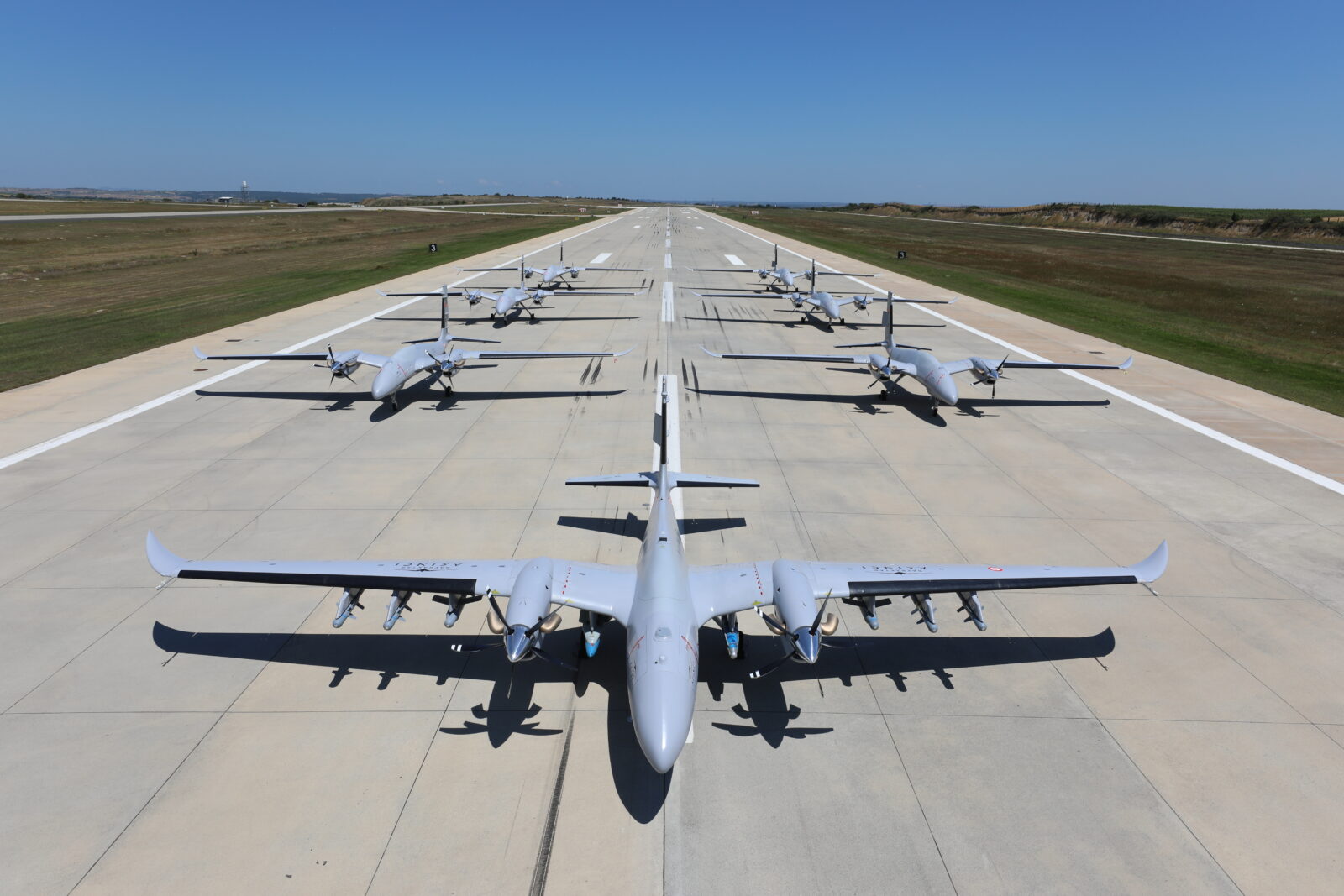 Bayraktar Akinci Unmanned Combat Aerial Vehicle (UCAV), developed indigenously and domestically by Baykar, accessed on March 18, 2025. (Baykar / Handout / AA)
