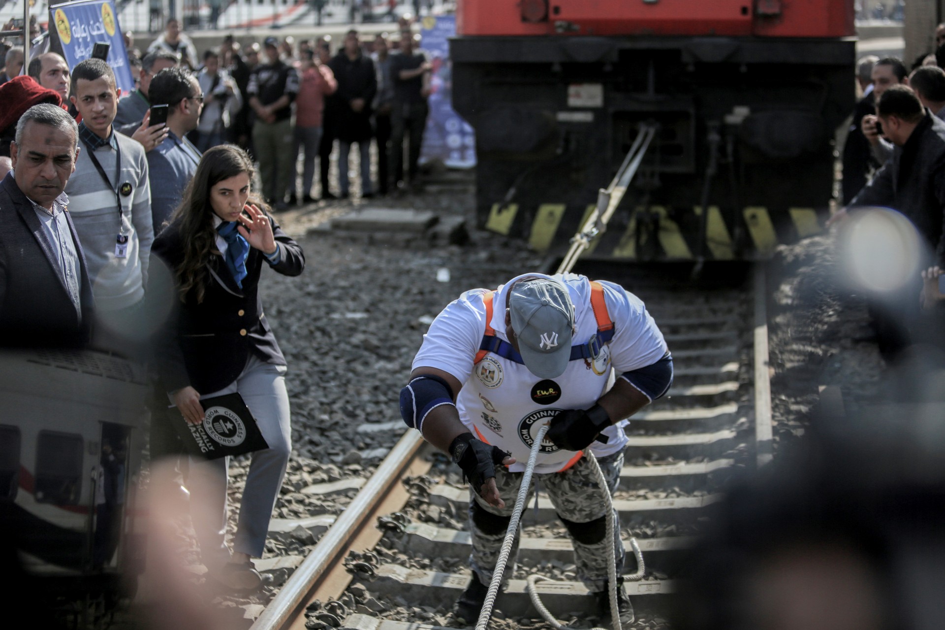 Strongman 'Kabonga' shatters previous train-pulling record while fasting