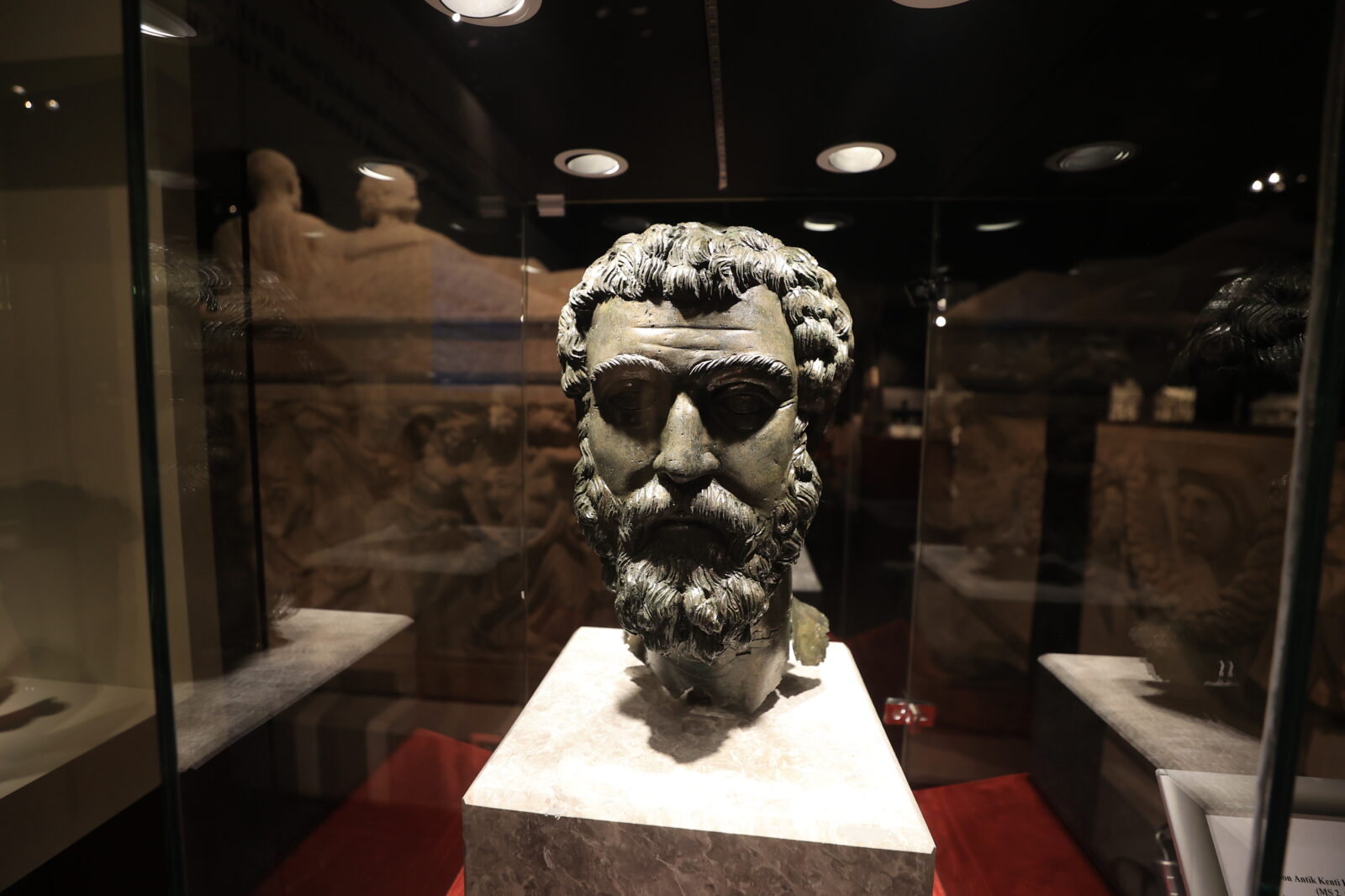 The head of the statue of Septimius Severus, which was stolen from Türkiye, has been returned to its homeland from the Glyptotek Museum in Denmark through efforts led by the Ministry of Culture and Tourism. (AA Photo)