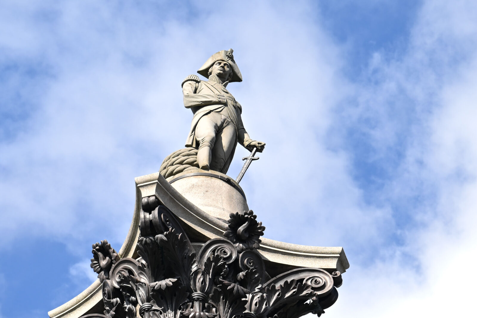 A view of Trafalgar Square, where Abdulmaalik Tailor explains its Arabic linguistic roots and historical significance.