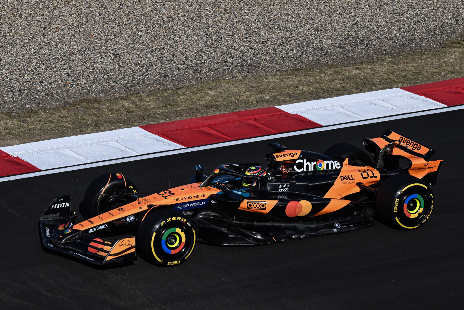 Oscar Piastri of Australia driving the (81) McLaren MCL39 Mercedes on track during Sprint Qualifying ahead of the F1 Grand Prix of China at Shanghai International Circuit, March 21, 2025 in Shanghai, China. (AA Photo)