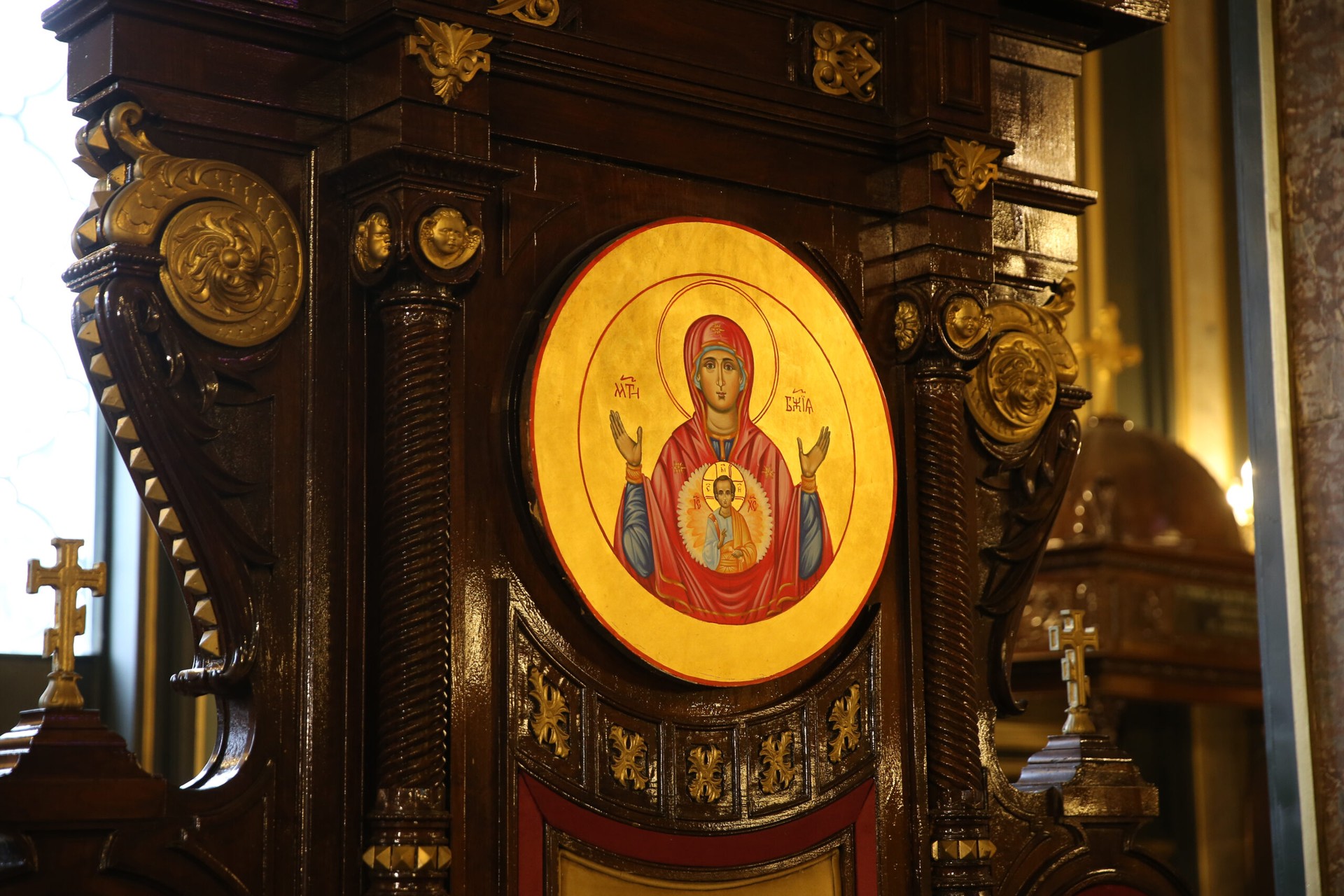 An interior view from the Sveti Stefan Iron Church, Istanbul, Türkiye. (AA Photo)