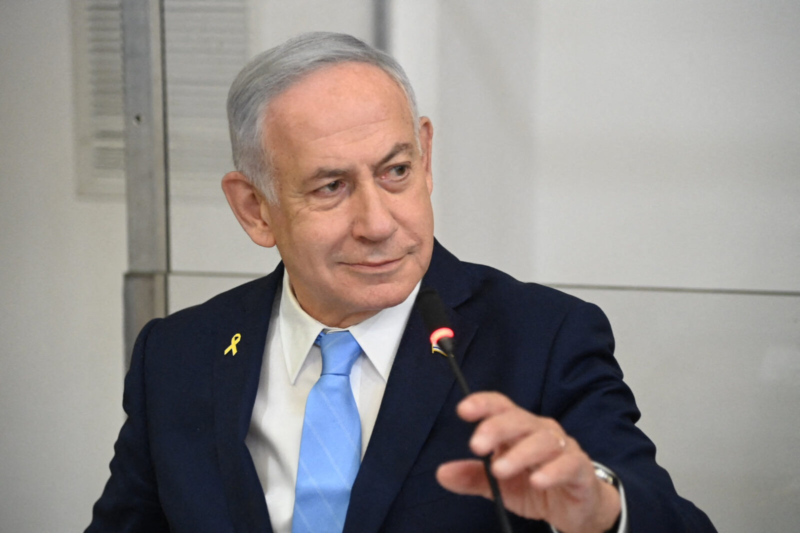 Photo shows Israeli Prime Minister Benjamin Netanyahu.