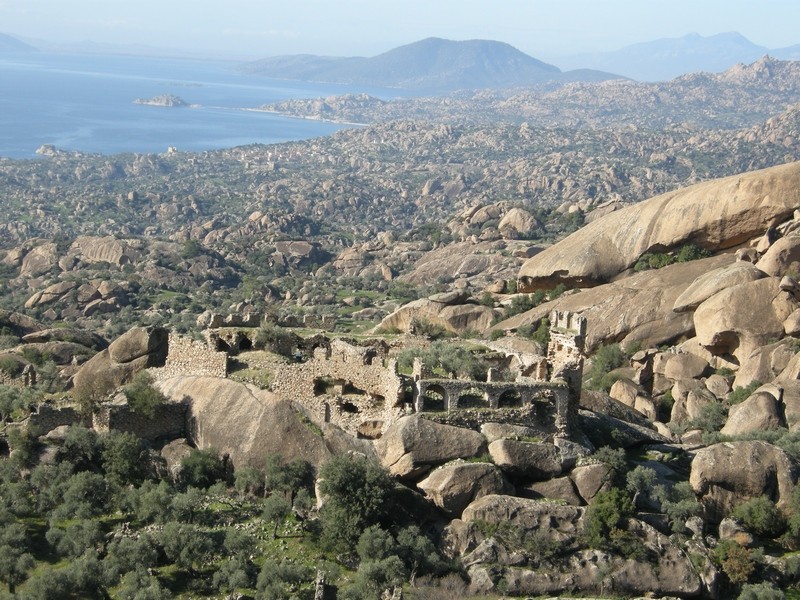 The 1,400-year-old Yediler Monastery in Latmos, which attracts attention with its natural beauty: ancient frescoes, and prehistoric rock paintings, Mugla, Türkiye. (IHA Photo)
