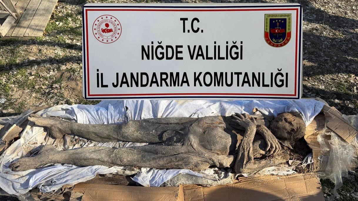 Medieval mummy seized in Türkiye's Nigde as authorities bust smuggling ring