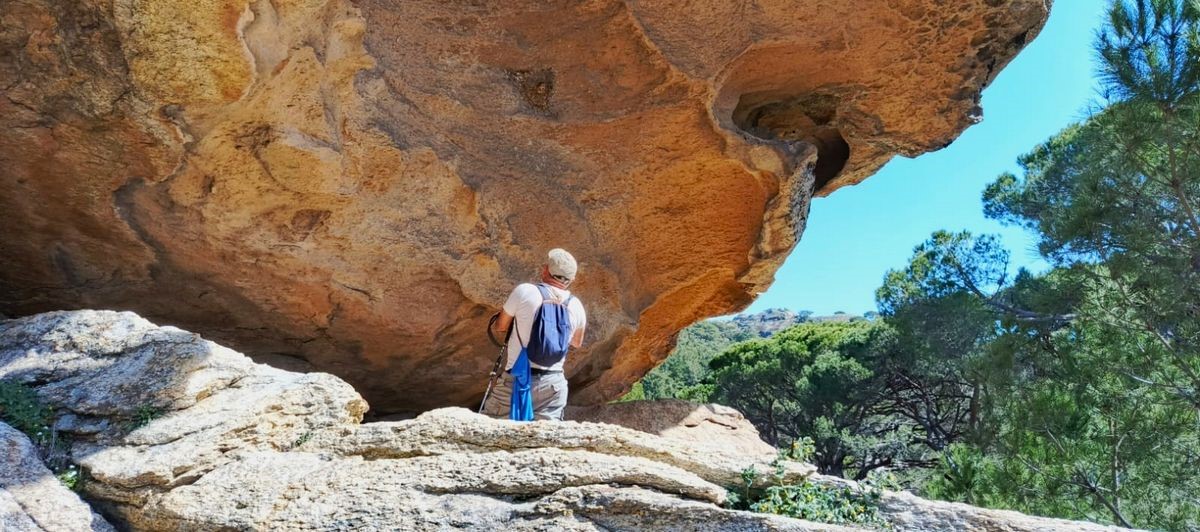 A newly discovered rock painting in the Latmos (Besparmak) Mountains is believed to be 8,000 years old, Türkiye. (IHA Photo)
