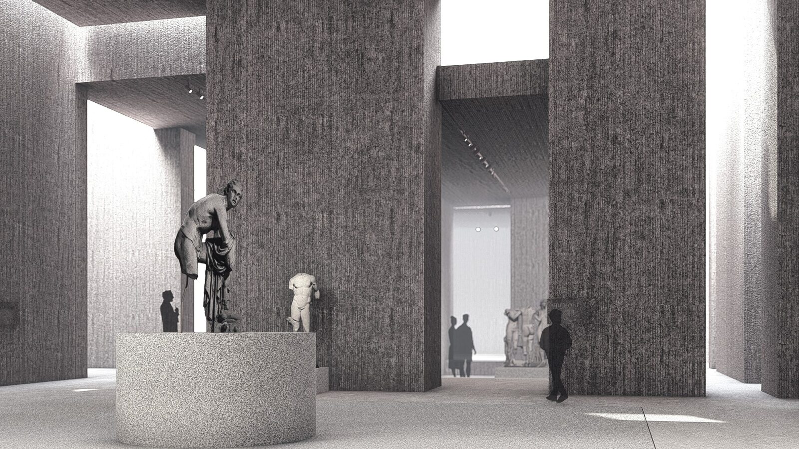 The project image of the new Antalya Archaeology Museum which will be built on the same site to replace the existing earthquake-risk building. (IHA Photo)