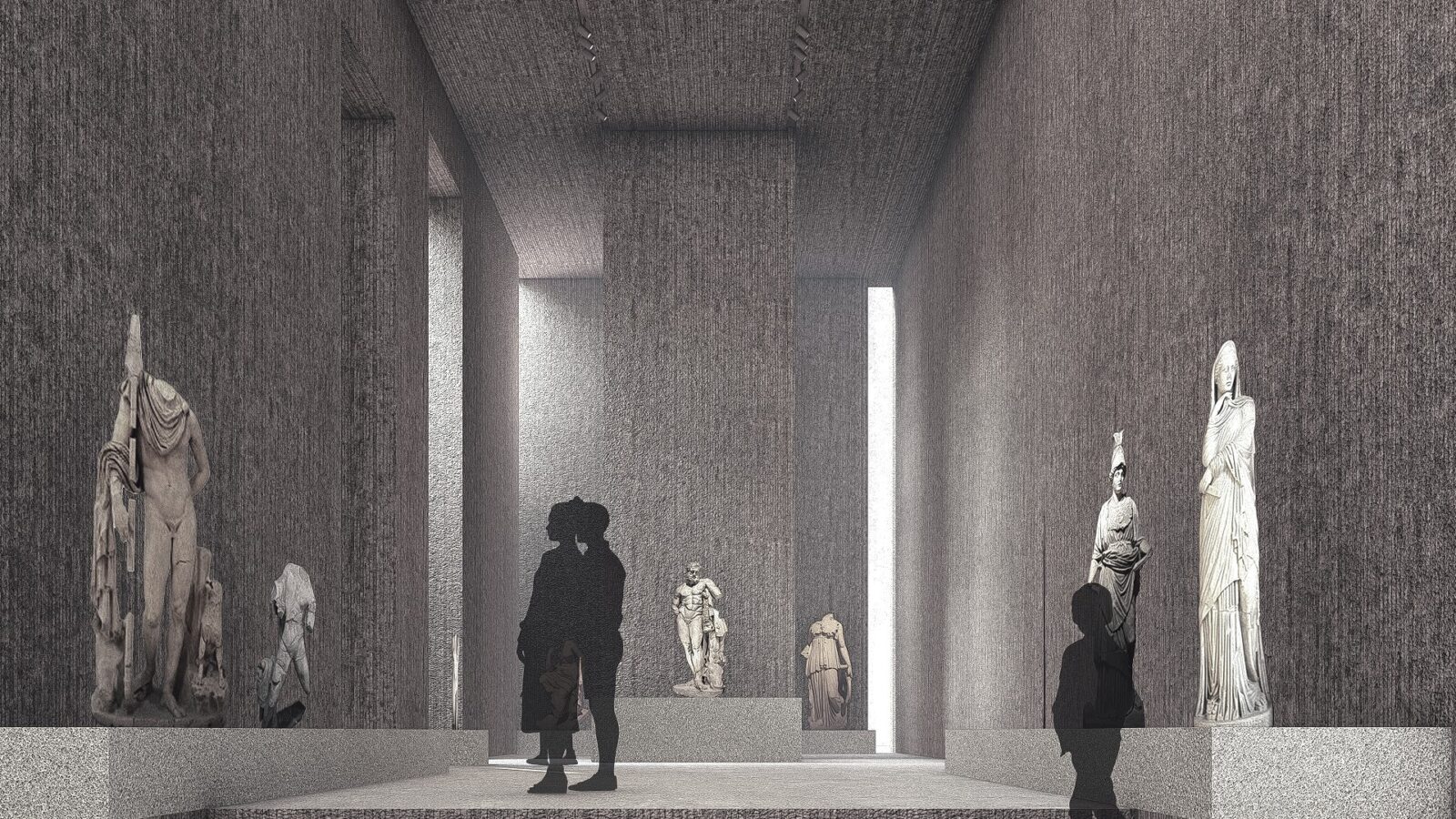 The project image shows that the the new Antalya Archaeology Museum will be built on the same site to replace the existing earthquake-risk building. (IHA Photo)
