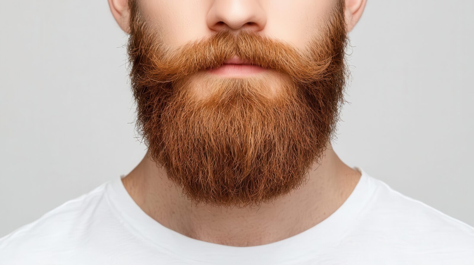 Close-up view of a man with a well-groomed beard and mustache. (Adobe Stock Photo)