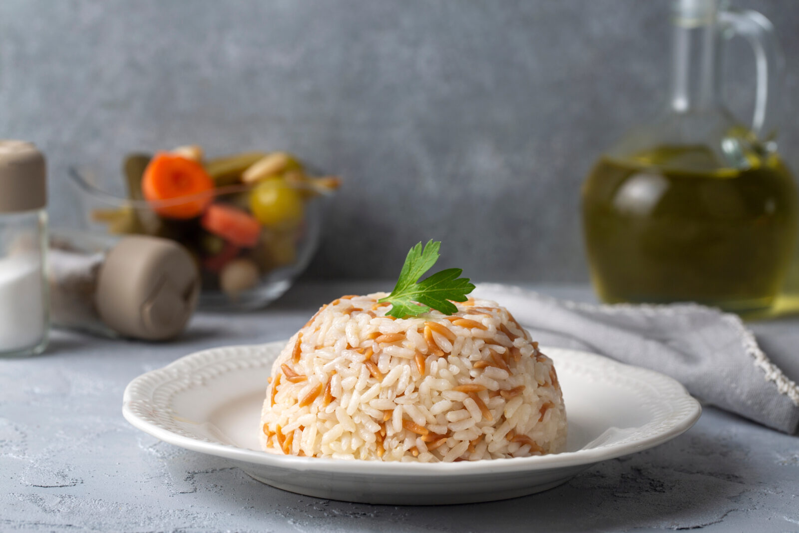 A classic Turkish recipe for orzo and butter pilaf, the perfect side dish for any iftar meal. (Adobe Stock Photo)