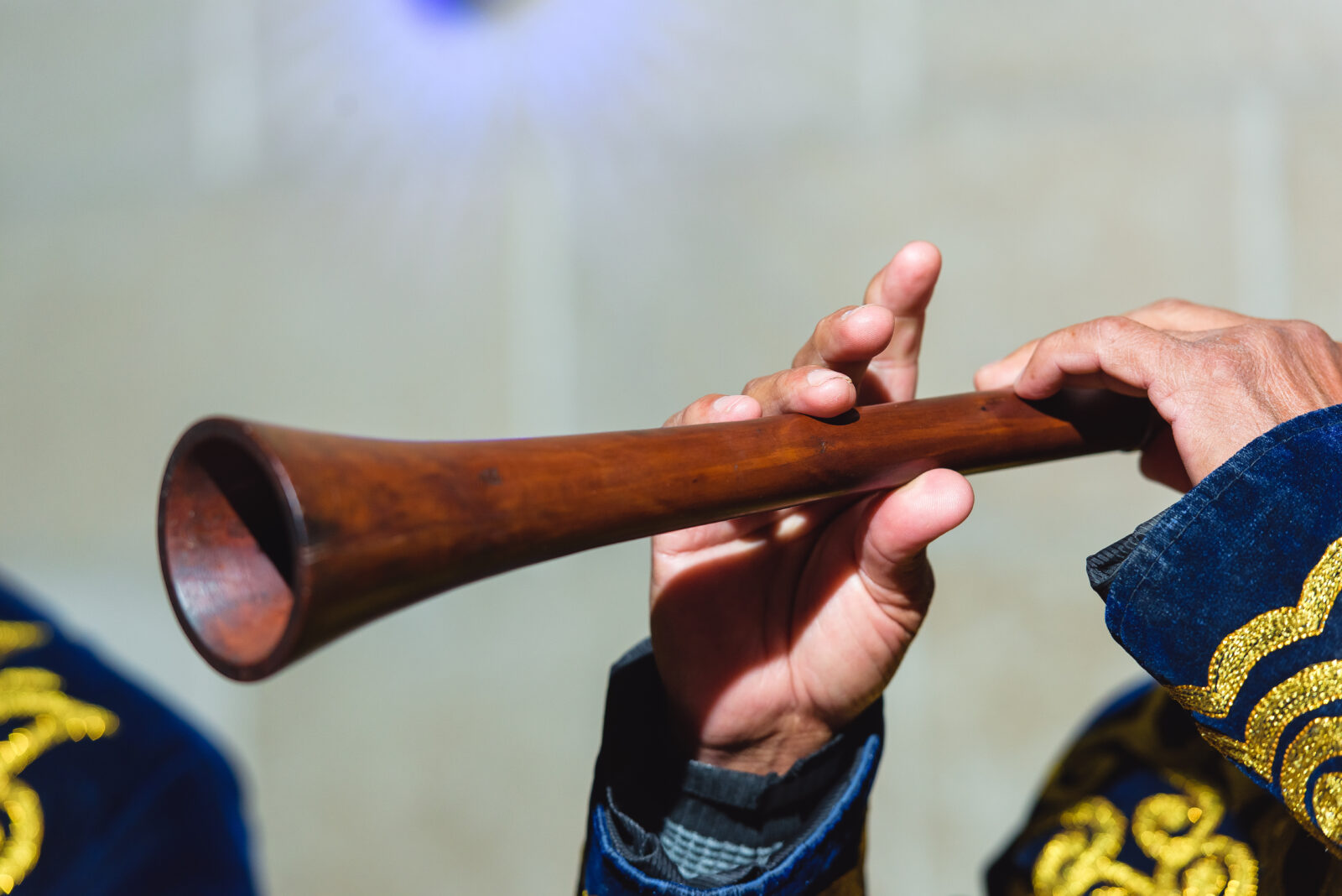 Zurna, a long wooden musical tube, is being played at a wedding. (Adobe Stock Photo)
