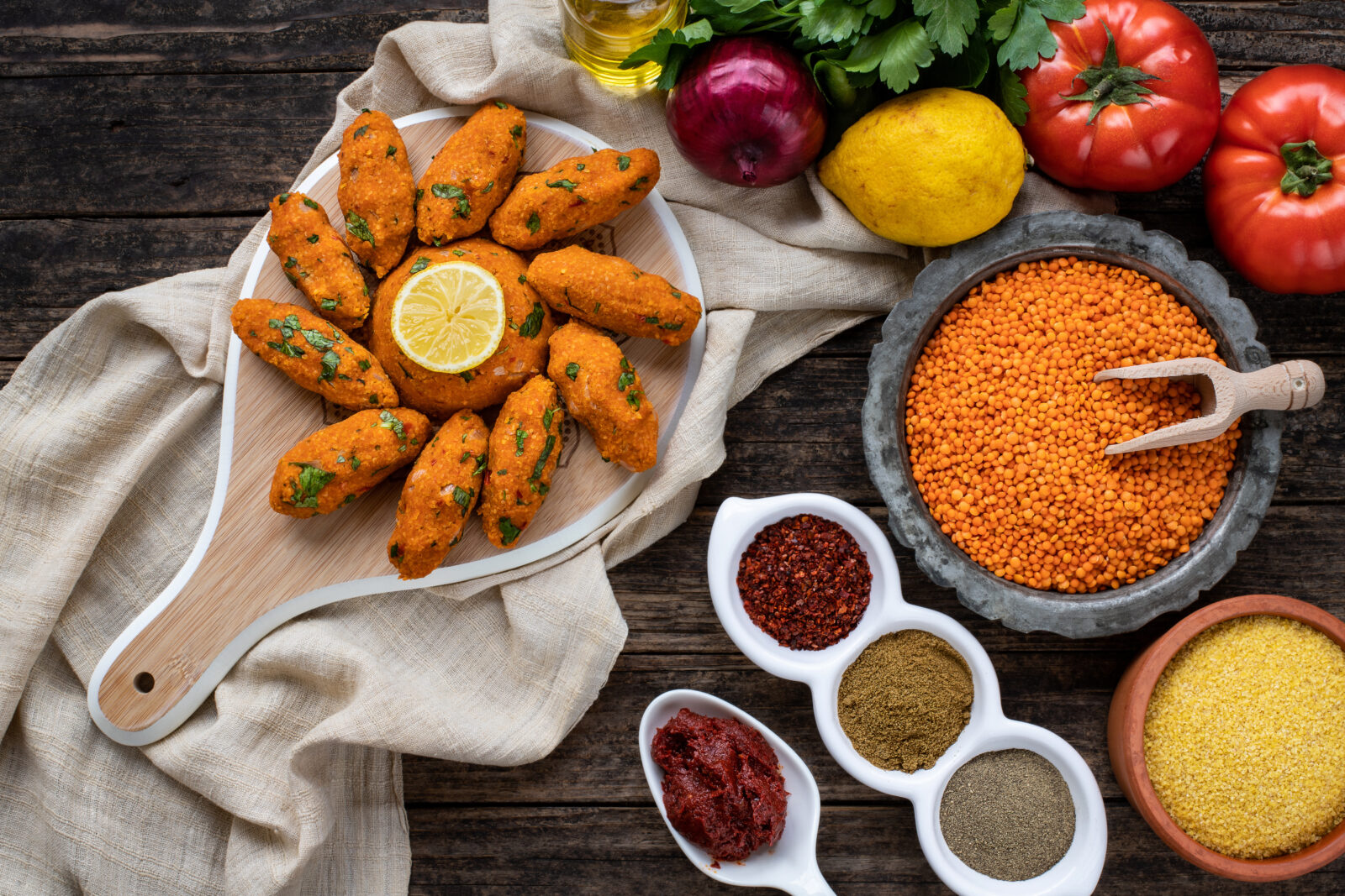 Delicious and nutritious red lentil patties, packed with herbs and spices, make a great appetizer for breaking fast in Ramadan 2025. (Adobe Stock Photo)