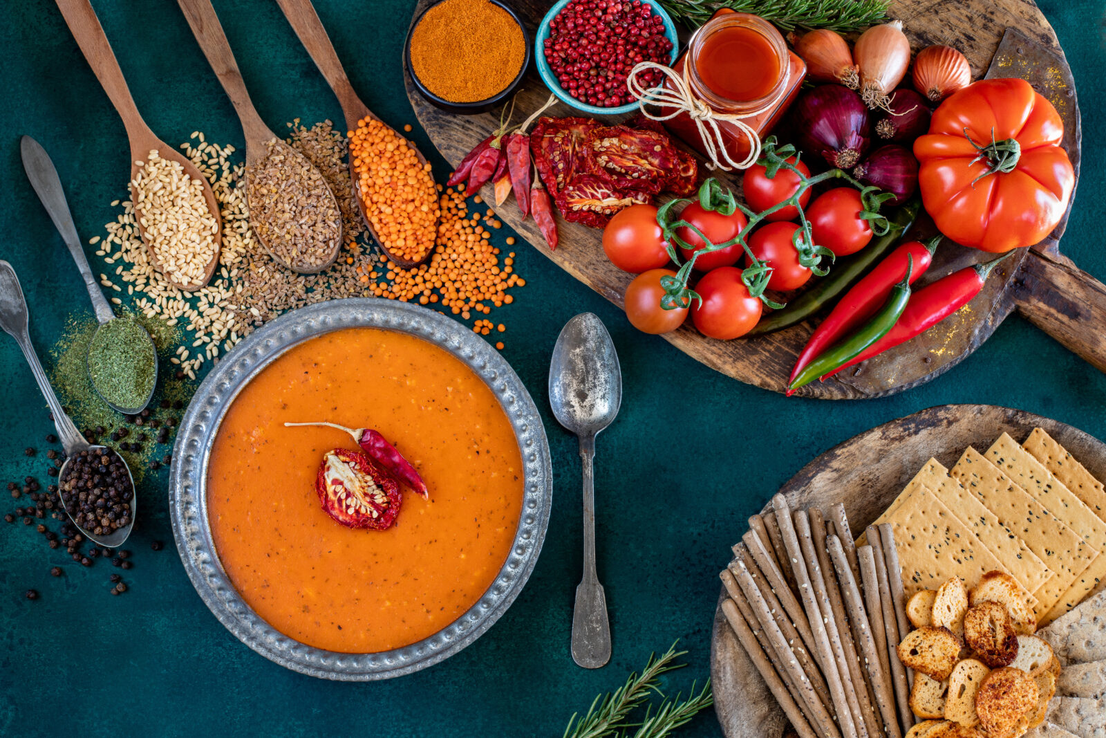 Ezogelin soup, a classic Turkish lentil soup enriched with bulgur and rice, served with a spicy kick, is perfect to start your iftar. (Adobe Stock Photo)