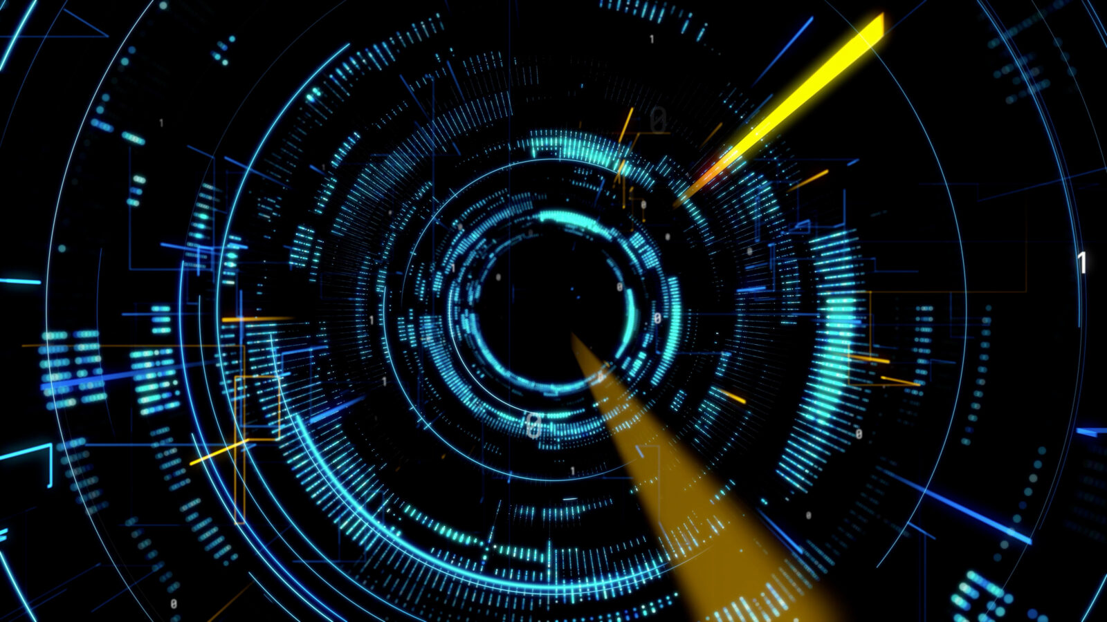 A visualization of high-energy particle interactions, similar to the neutrino detection that could support Hawking’s black hole theory. (Adobe Stock Photo)