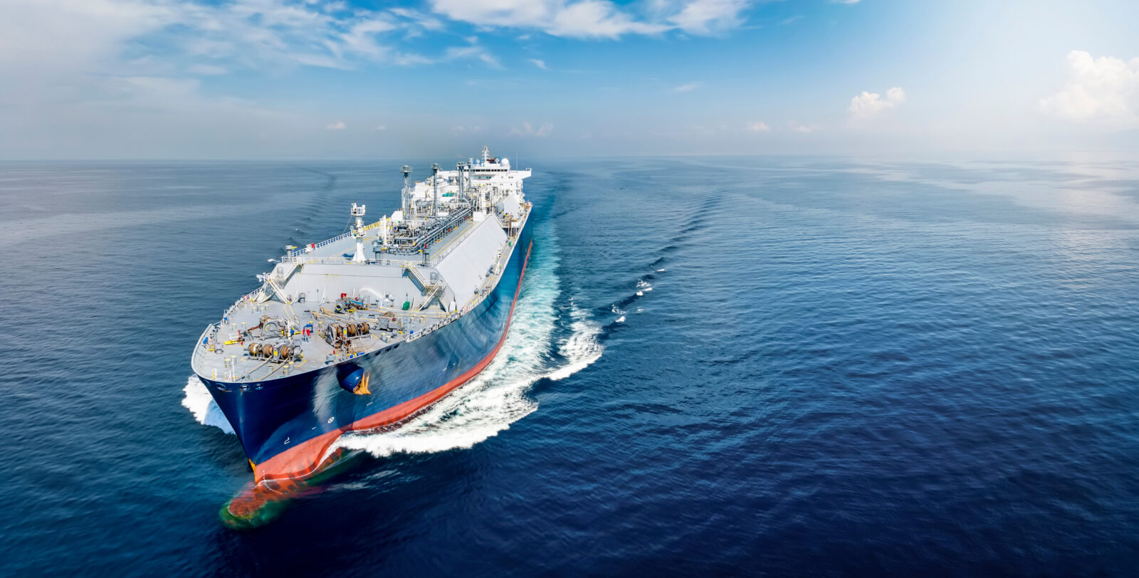 A file photo shows an LNG carrier sailing across open waters, accessed on Mar. 25, 2025. (Adobe Stock Photo)