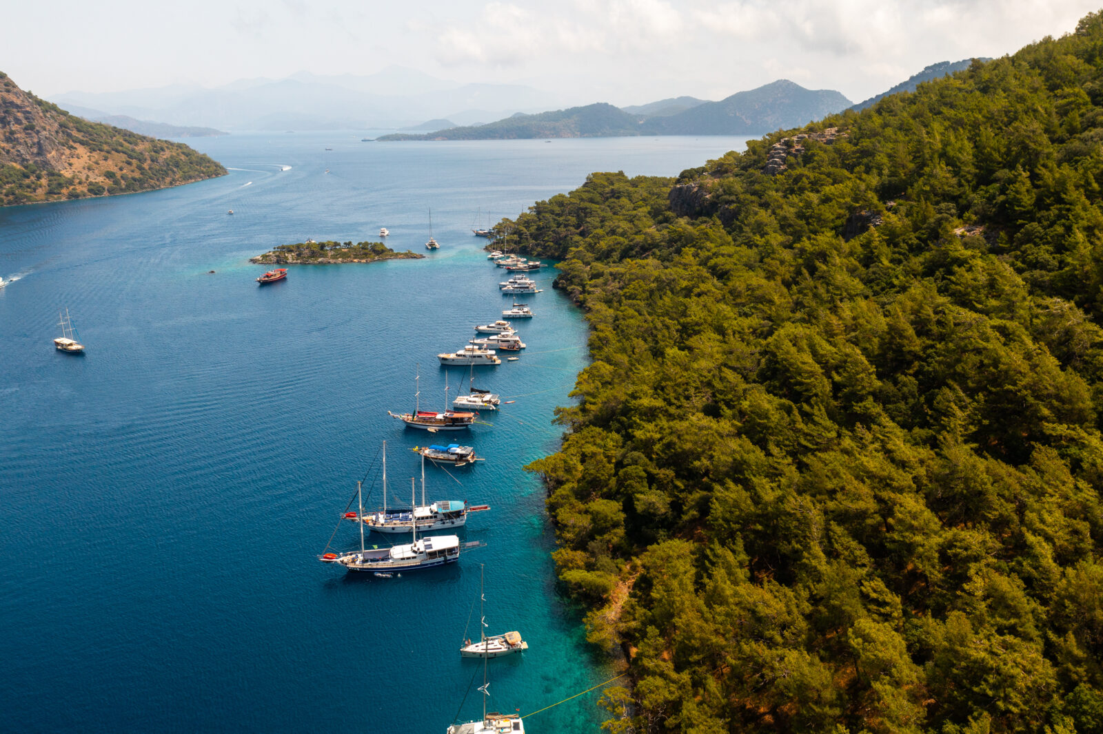 Sailing yachts in Gocek, Mugla on Türkiye's Aegean coast. (Adobe Stock Photo)