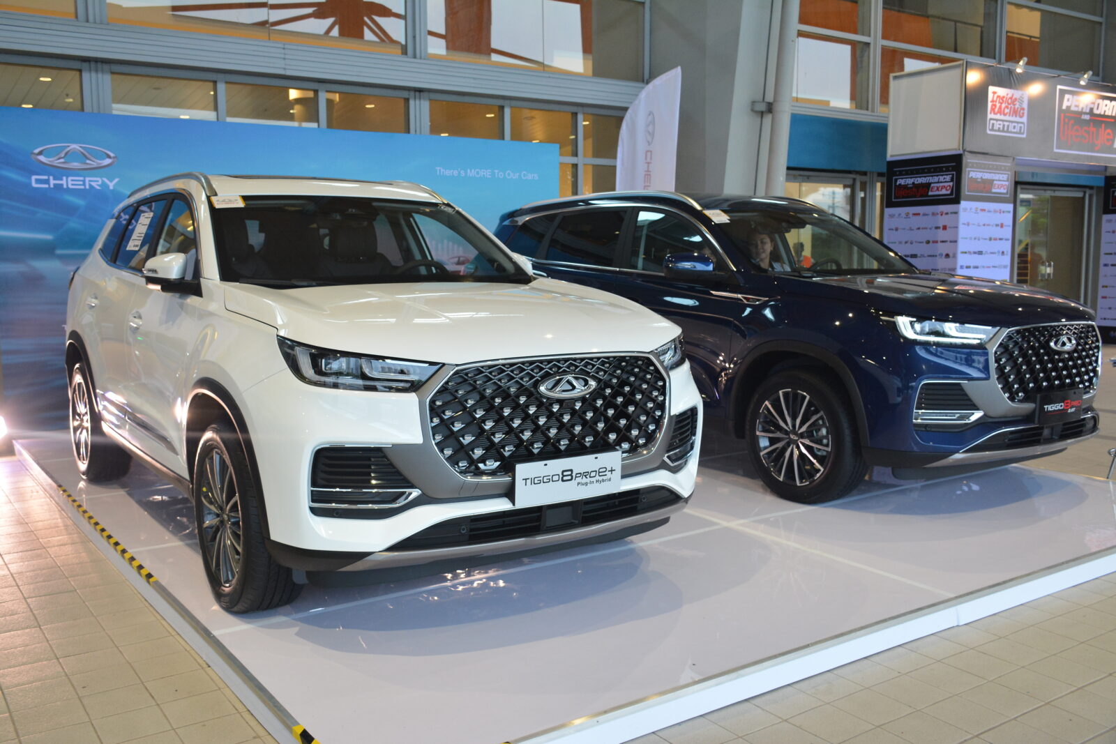 Chery’s Tiggo 8 Pro and Tiggo 8 Pro+ SUVs on display at the Performance and Lifestyle Expo in the Philippines, Sep. 16, 2024. (Adobe Stock Photo)