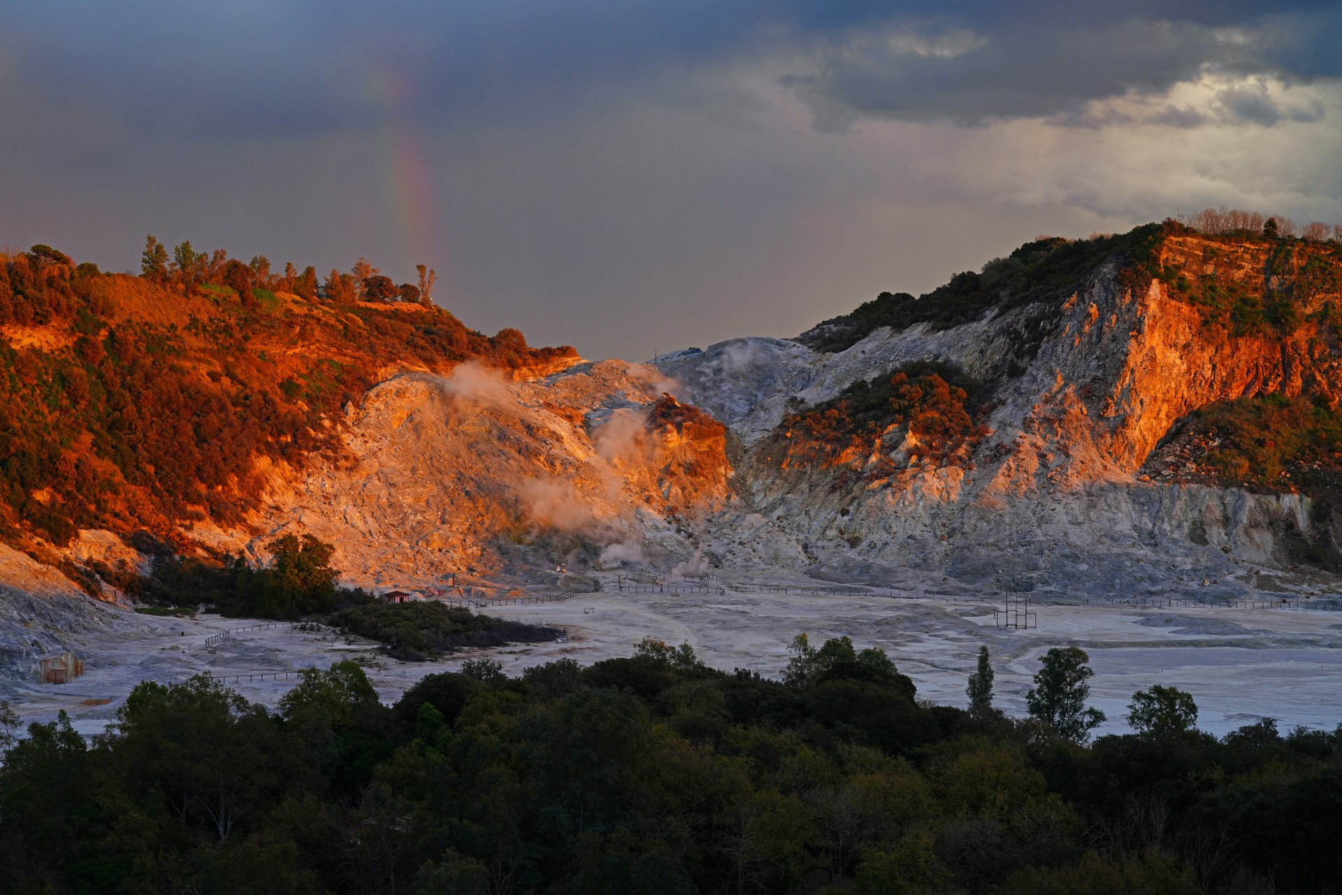 View of the Phlegraean Fields (Campi Flegrei), an active caldera volcano part of the Campanian volcanic arc in the Bay of Naples, Italy. (Adobe Stock Photo)
