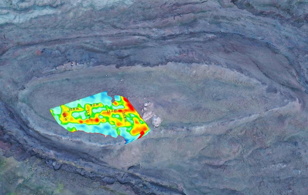 Preliminary results of the 2019 GPR scan at the Noah’s Ark site, Mount Agri, Türkiye. (Photo via Noah’s Ark Scans)