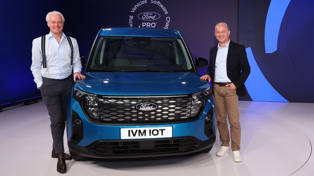 Ford executives unveil the fully electric E-Transit van in Istanbul, Türkiye, accessed on Mar. 24, 2025. (Courtesy of Ford)