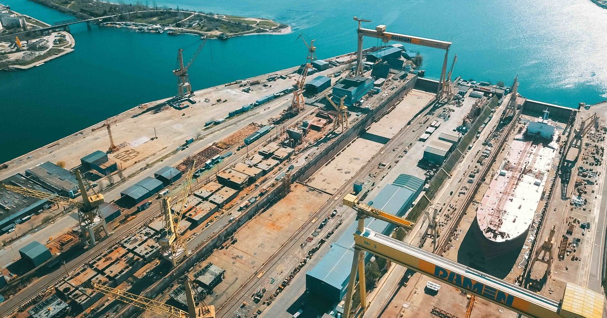 The Damen Mangalia shipyard in the south of the Port of Constanta in Mangalia, Romania in an undated photo (Damen Photo)