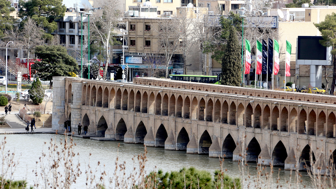 Khaju Bridge in Isfahan, Iran on an unknown date (AFP Photo)