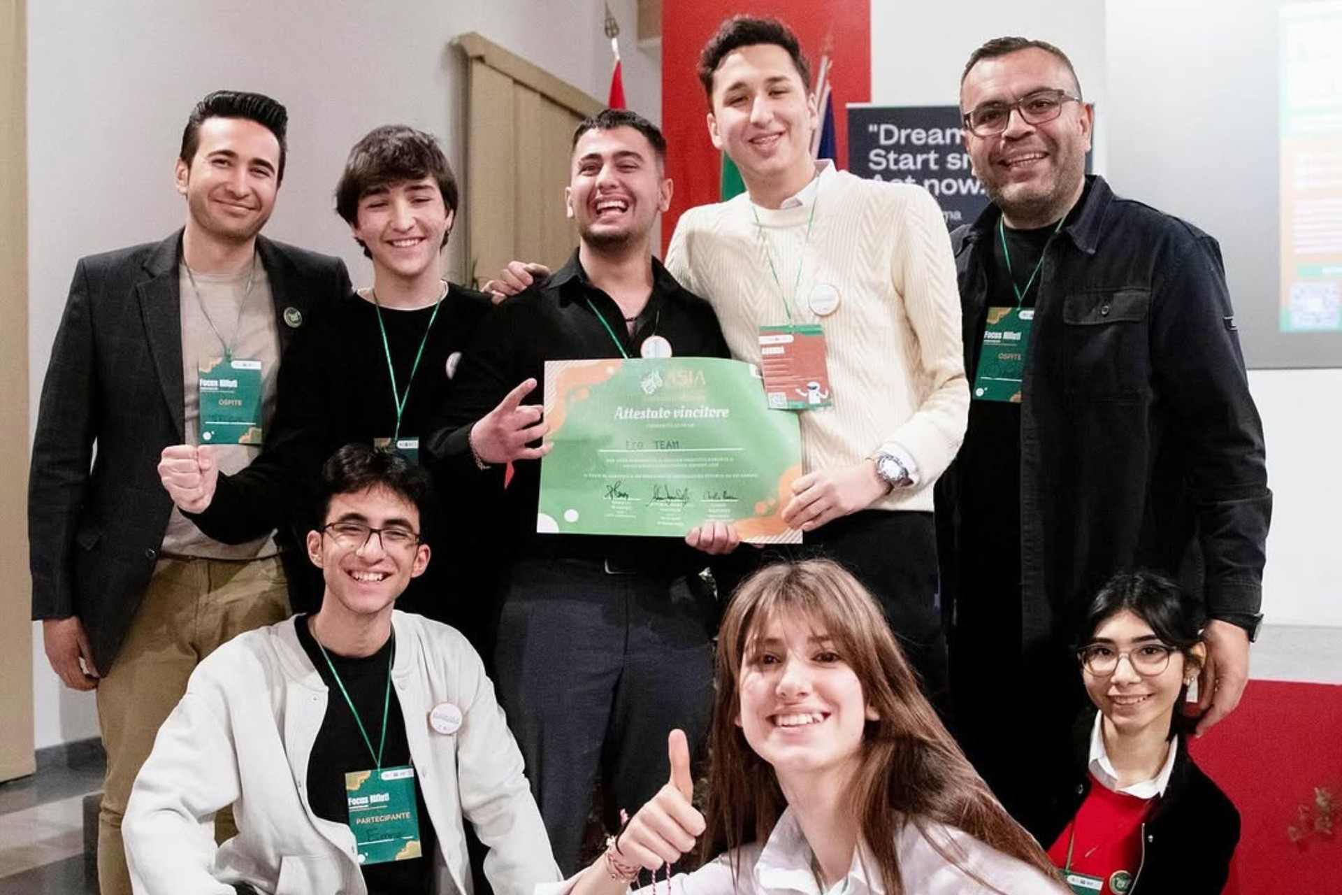 Turkish students win first place in Italy with AI-powered waste management project