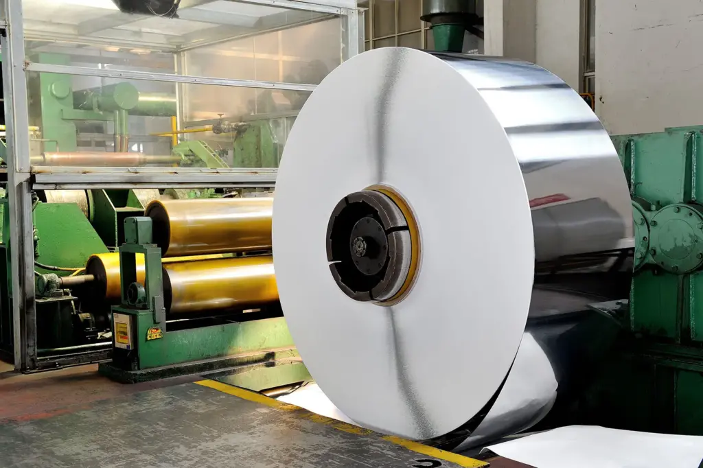 A roll of cold-rolled stainless steel is seen on the production line at Yongjin's facility, accessed on Mar. 26, 2025. (Photo via yjgf.com)
