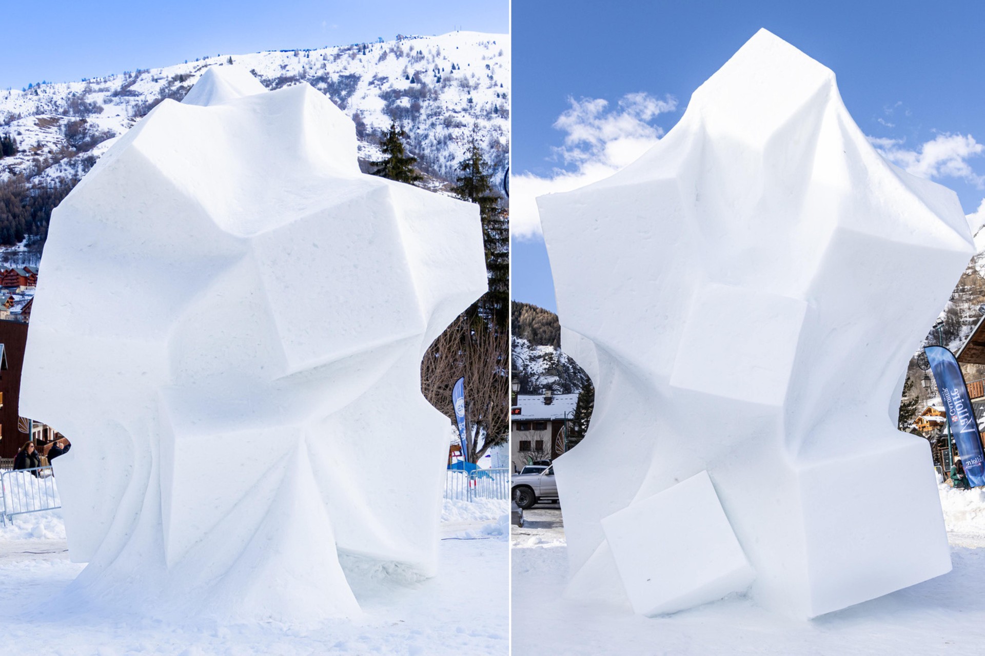 Turkish academics' snow sculpture on global warming wins 2nd place in France