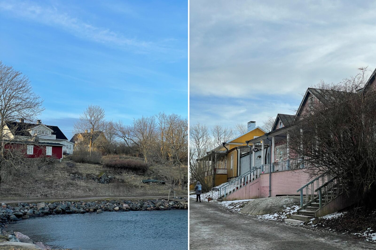 Some typical houses on Suomenlinna Island, Finland, March 15, 2025. (Photo via Koray Erdogan/Türkiye Today)