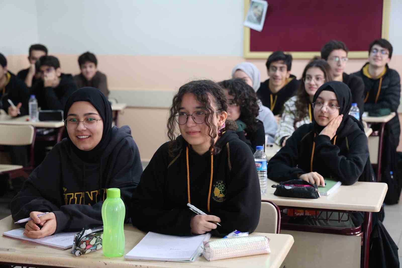 Students attend class at Kaya Karakaya Science High School in Elazig, Türkiye on January 11, 2024. (IHA Photo)