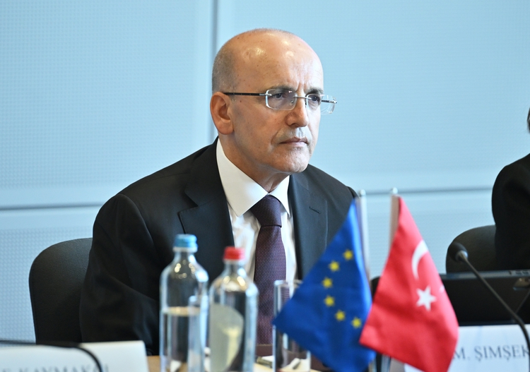 Belçika’nin baskenti Brüksel’de düzenlenen Türkiye-Avrupa Birligi (AB) Yüksek Düzeyli Ekonomik Diyalogu (High Level Economic Diologue-HLED) Toplantisi basladi. Toplantiya Hazine ve Maliye Bakani Mehmet Simsek (fotografta) de katildi. ( Dursun Aydemir - Anadolu Ajansi )