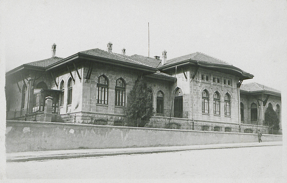 The First Grand National Assembly building on Istasyon Street, as seen from Ulus Square, Ankara, Türkiye, 1896. (Photo via Koc University)