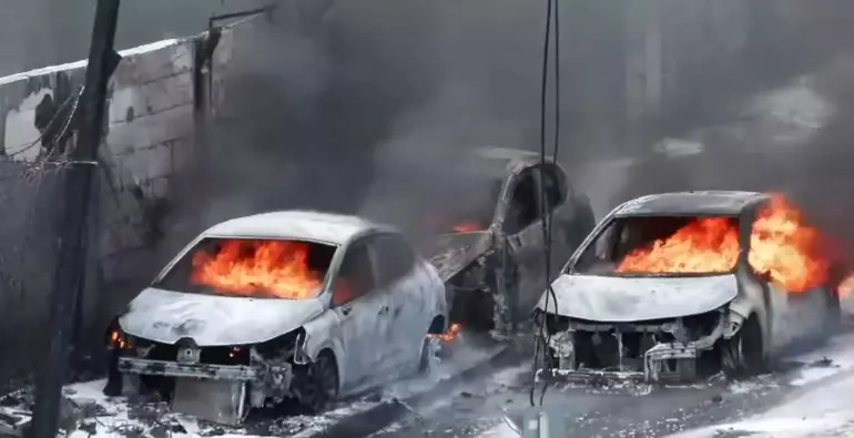 Dozens of cars explode after fire at chemical depot in Istanbul’s industrial zone