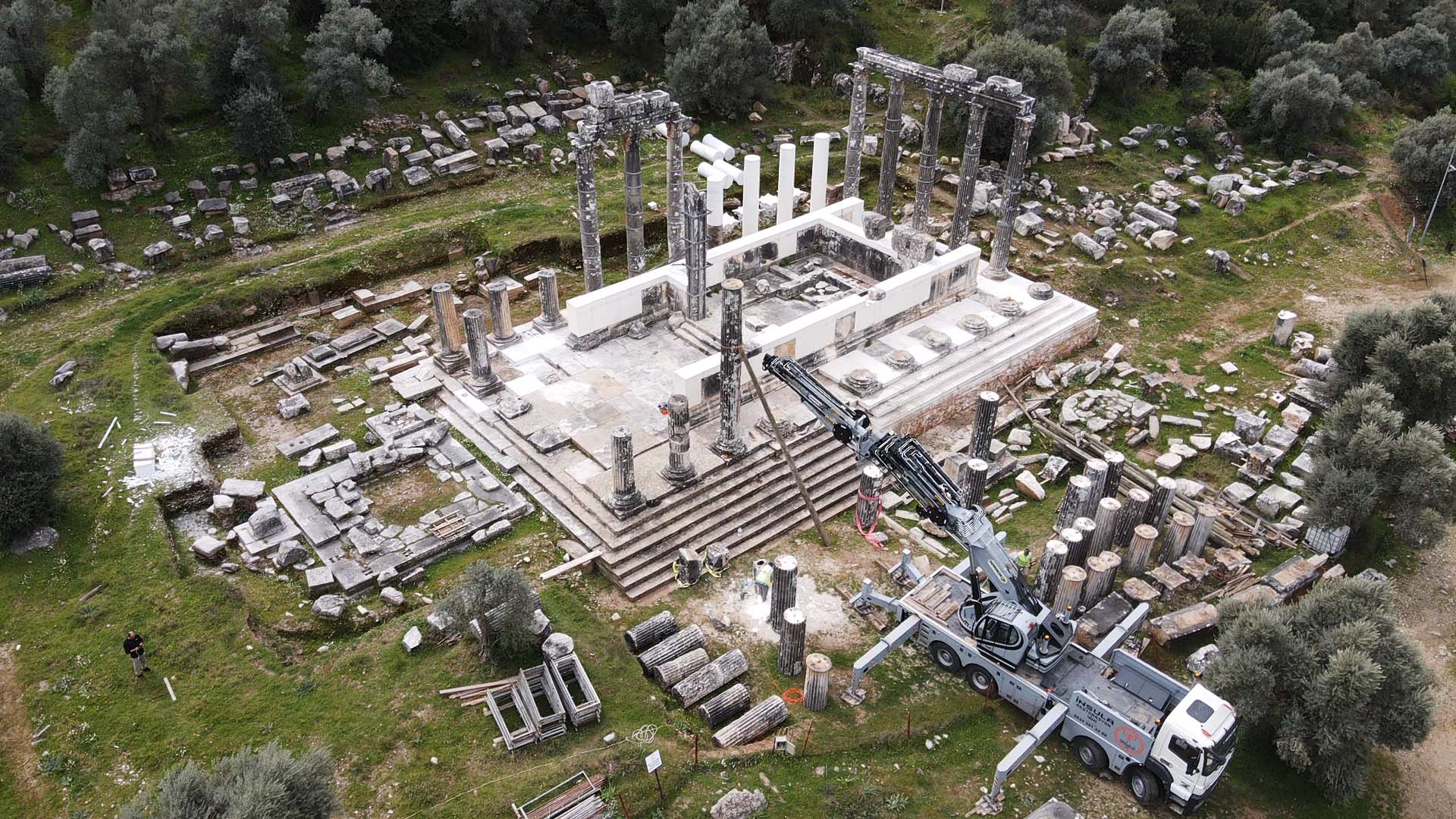 Türkiye’s Euromos Zeus Temple to regain its former glory with restored columns