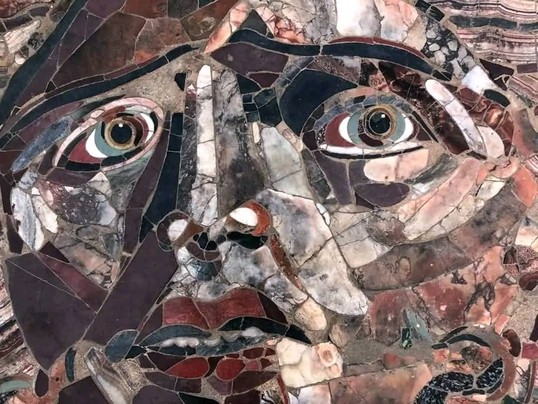 The nearly 2,000-year-old Medusa mosaic, which is covered during the winter months at the ancient city of Kibyra in Golhisar, Burdur, Türkiye, April 11, 2025. (Photo via Kibyra Excavations)