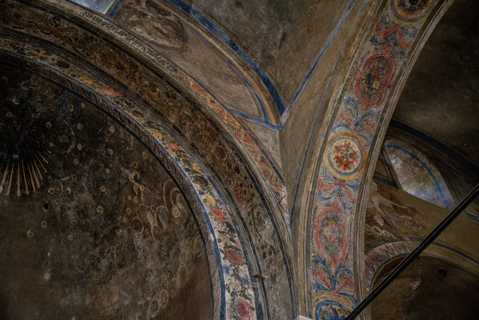 The frescoes inside the Cesmeli Church, one of the important historical sites in Karaman, Türkiye, April 18, 2025. (AA Photo)